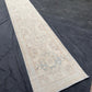 15 ft long Handmade Oushak Runner Rug-Soft Pink Blue Cream Modern runner rug,Modern Pastel colors Runner rug,Turkish Oushak hallway rug