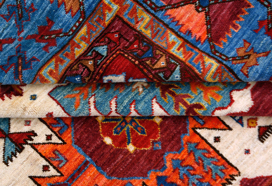 Vibrant Turkish Oriental 7x10 Living room rug,Anatolian Authentic Handwoven Oriental Rug for Living Room, Bohemian & Rustic Home Decor