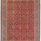 Hand-Knotted Persian Rug 5.7x7.2 ft – Luxurious Red & Blue Floral Wool Carpet – Traditional Oriental Area Rug for Home and Office