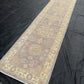 3x13 Handmade Oushak Runner Rug - Elegant Turkish Wool Hallway Carpet in Pastel Tones,Pastel Toned Khotan Runner rug,13 ft Soft runner rug