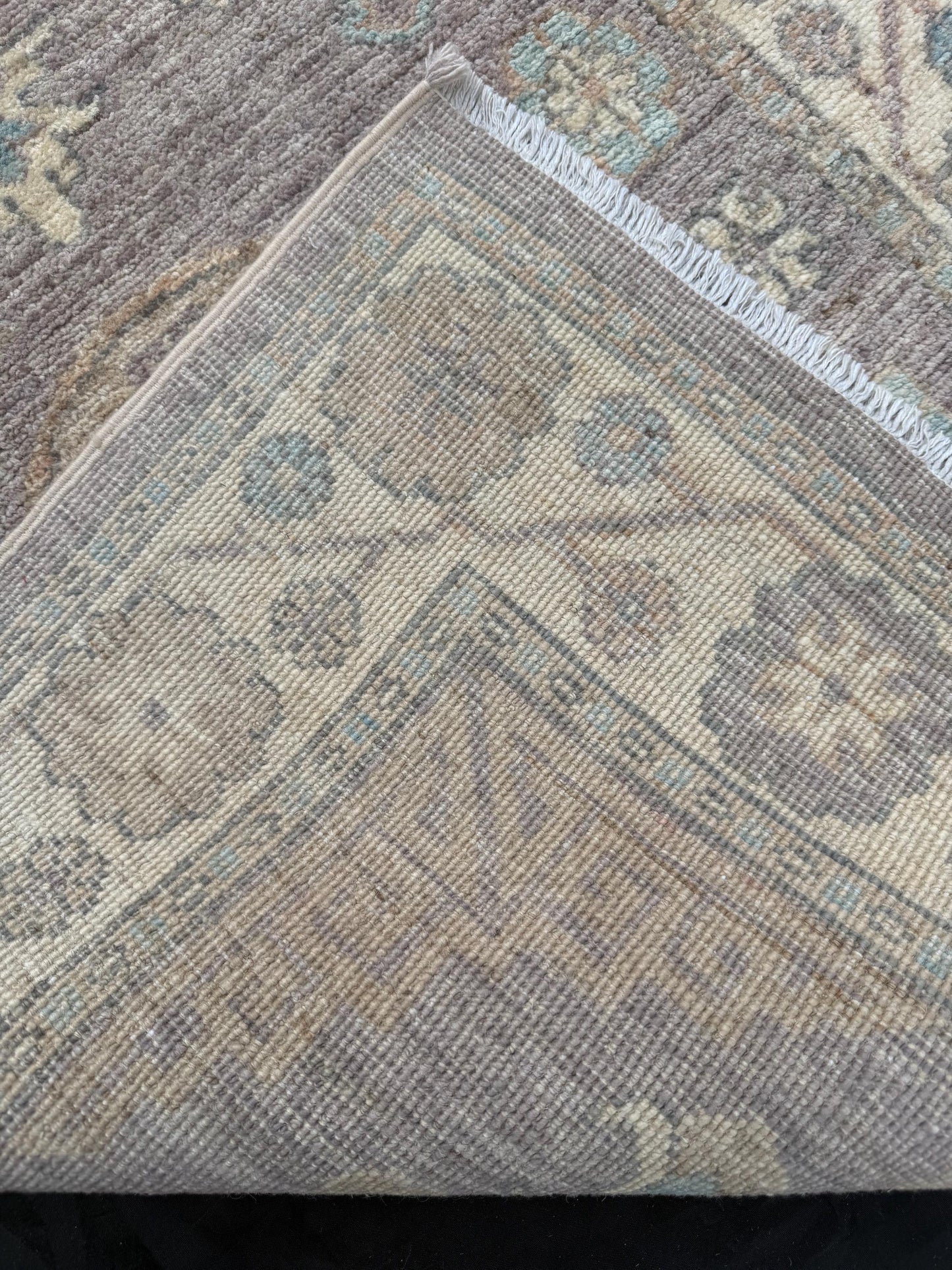 3x13 Handmade Oushak Runner Rug - Elegant Turkish Wool Hallway Carpet in Pastel Tones,Pastel Toned Khotan Runner rug,13 ft Soft runner rug