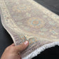 3x13 Handmade Oushak Runner Rug - Elegant Turkish Wool Hallway Carpet in Pastel Tones,Pastel Toned Khotan Runner rug,13 ft Soft runner rug