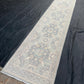 15 ft Extra long Handmade Oushak Runner Rug - Elegant Turkish Wool Hallway Runner rug in Pastel Tones,Soft Blue Cream toned Runner rug.