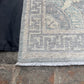 15 ft Extra long Handmade Oushak Runner Rug - Elegant Turkish Wool Hallway Runner rug in Pastel Tones,Soft Blue Cream toned Runner rug.