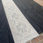 15 ft Extra long Handmade Oushak Runner Rug - Elegant Turkish Wool Hallway Runner rug in Pastel Tones,Soft Blue Cream toned Runner rug.