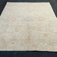 9x12 Turkish Neutral Oushak Rug,Modern Colors Soft Pink,Blue and Cream Oushak Rug,Pastel Blue Oriental Rug,9x12 Neutral Modern Oushak Rug.