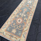 11 ft Handmade Soft Pastel Runner Rug,Neutral Tone Turkish Runner,Turkish Hallway Runner,Handmade Carpet for Hallways or Entryways.