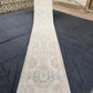 15 ft long Handmade Oushak Runner Rug-Soft Pink Blue Cream Modern runner rug,Modern Pastel colors Runner rug,Turkish Oushak hallway rug