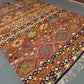 Handmade 8x11 Khorjin Kilim Rug – Vibrant Multicolor Wool Flatweave | Large Geometric Knotted Area Carpet | Traditional Persian-Style Kilim