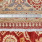 Hand-Knotted Persian Rug 5.7x7.2 ft – Luxurious Red & Blue Floral Wool Carpet – Traditional Oriental Area Rug for Home and Office