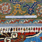 Handwoven Persian Wool Silk Rug 6.5x9.3 ft – Blue, Red & Gold Medallion Carpet – Luxury Oriental Wool Rug for Living Room , Home Decor