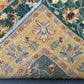 Handmade Green Ziegler Rug 3.1 x 3.4 ft - Wool Persian Floral Carpet - Gold & Green Square Area Rug - Traditional Handwoven Oriental Rug