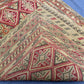 2.10 x 3.11 ft Handwoven Afghan Turkish Rug - Vintage Wool Tribal Carpet - Gold, Red & Green Geometric Oriental Rug
