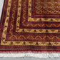 Red & Gold Turkmen Rug – 6.6x9.5 ft Handmade Wool Area Rug