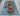 Tribal wool area rug 7x10 light blue tribal geometric design