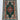 Heriz Handmade Wool Rug 7x9  Dark Green Afghan Carpet with Red Medallion, Blue Border, Oriental Area Rug, Traditional Hand-Knotted