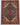 Heriz wool area rug 5x7 ivory red blue medallion tribal geometric design