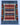Gabbeh wool area rug 7x11 blue red beige tribal geometric design