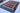 Gabbeh wool area rug 7x11 blue red beige tribal geometric design