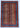 Shawl wool area rug 4x7 blue tribal geometric design