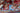Khorjin wool area rug 8x10 beige, blue, red tribal geometric design