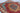Heriz 7x11 red blue wool area rug with tribal geometric rug design