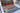 Gabbeh 8x8 blue wool area rug with tribal geometric rug design