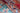 Shawl wool area rug 7x10 red blue tribal geometric design