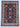 Kazak wool area rug 4x6 red blue tribal geometric design