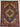 Medallion wool area rug 4x6 navy blue tribal geometric design
