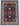 Kazak wool area rug 4x6 Navy Blue Red tribal geometric design