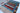 Gabbeh wool area rug 7x9 blue, red, multicolor tribal geometric design