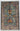 Afghan Rug 3x4 Slate Blue Floral Area Rug with Burgundy Ivory and Gold Blossoms, Floral Border for Entryway Bedroom Reading Nook Decor