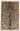 Afghan Rug 3x4 Blue Gray Floral Area Rug, Rust Gold and Cream Flowers with Detailed Edges for Bedroom Entryway Decor