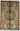 Afghan Rug 3x4 Gray Flower Rug with Turquoise and Rust, Curving Floral Design for Small Bedroom Entryway or Cozy Reading Space