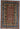 Afghan Rug 6x8 Blue Area Rug with Horse Border, Green Elephant Band and Burgundy Geometric Squares for Living Room Bedroom Decor