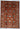 Afghan Rug 6x8 Brick Red Area Rug with Teal and Cream Flowers, Symmetrical Vine Pattern for Living Room, Bedroom or Sitting Area Decor