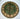 Round Afghan Rug 6x6 ft Deep Green Area Rug with Cream Flower Border, Burgundy Details and Fringe for Living Room or Bedroom