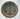 Round Afghan Rug 6x6 ft Turquoise Blue Geometric Area Rug with Center Diamond, Cream Patterned Ring and Fringe for Living Room Decor