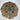 Afghan Rug 6x6 ft Scalloped Round Area Rug with Turquoise Blue Center, Gray and Cream Geometric Pattern for Living Room or Bedroom