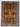 Afghan Rug 5x7 Golden Brown Area Rug with Blue and Rust Medallions, Cream Floral Detail for Living Room or Bedroom