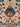 Afghan Rug 3x5 Beige and Turquoise, Floral Bedroom Accent Rug with Burgundy Rust Flowers and Curling Vines for Entryway or Reading Nook