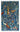 Afghan Rug 3x4 Blue Bird and Tree Pattern, Small Peacock Area Rug with Cream, Gold and Rust Flowers for Bedroom, Entryway or Reading Nook