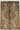 Afghan Rug 3x4 Cream Geometric Accent Rug with Large Blue Green and Rust Center Medallion, Small Patterned Panels for Entryway Bedroom Decor