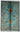 Afghan Rug 3x4 Blue Floral Area Rug, Turquoise Field with Cream Burgundy Flowers and Detailed Edges for Bedroom Entryway Decor