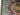 Afghan Rug 3x4 Colorful Turquoise Area Rug, Large Center Medallion and Small Geometric Motifs for Bedroom or Entryway