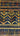 Afghan Rug 2x3 Navy Blue Accent Rug with Golden Tree Patterns and Rust Orange Geometric Border for Entryway or Bedside