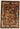 Afghan Rug 2x3 Red Navy and Gold Accent Rug with Two Geometric Medallions and Pale Blue Border for Entryway or Bedside
