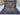 Afghan Rug 8x10 Blue Floral Area Rug, Navy Border with Rust Red Gold and Green Flowers for Living Room Dining Room or Bedroom Decor