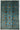 Afghan Rug 6x9 Turquoise Blue Area Rug with Rust and Ivory Flowers, Flowing Vine Pattern for Living Room Bedroom or Office Decor